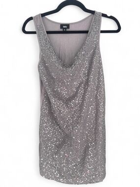Y2K Mossimo Sequin Drape Tank Tunic